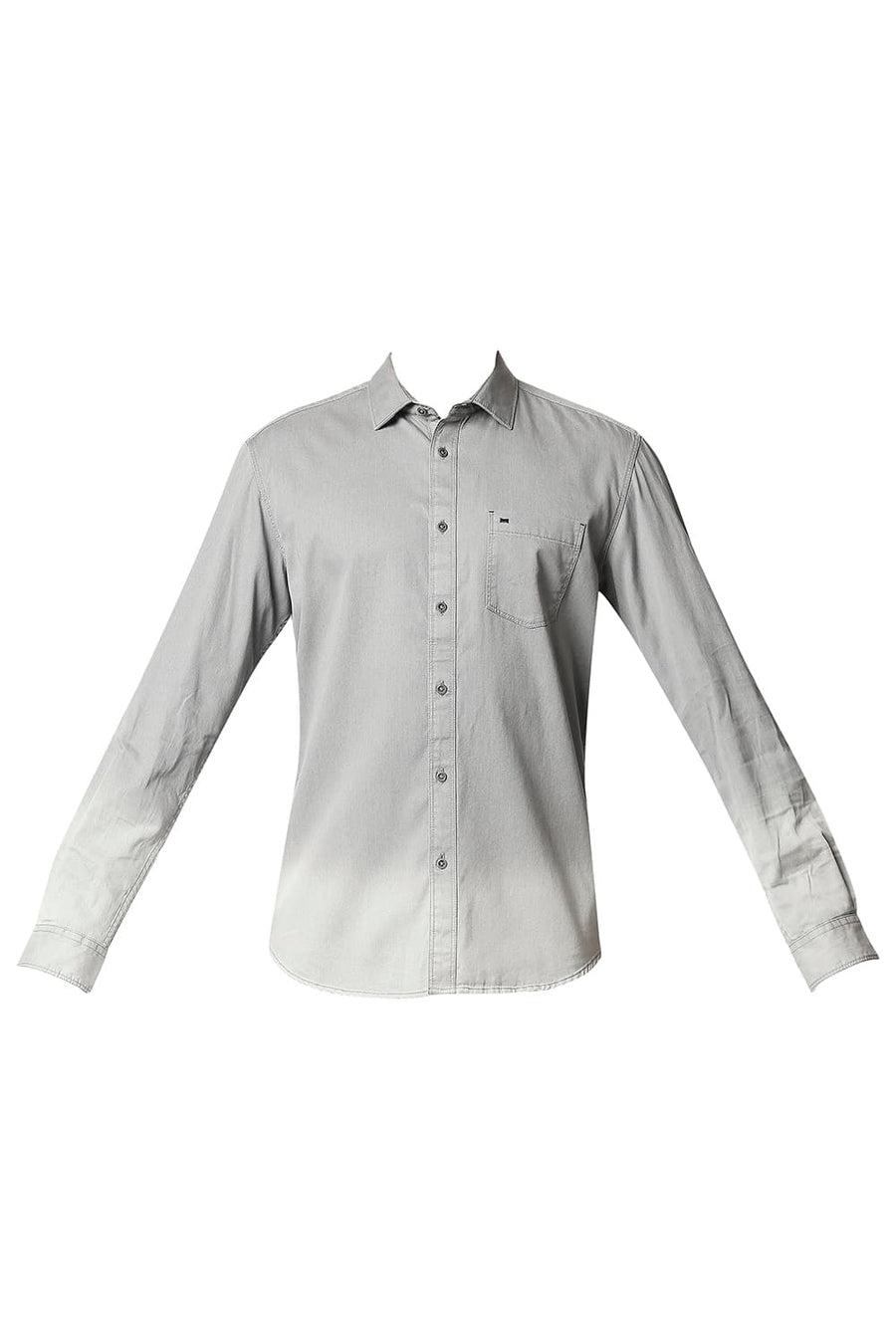 BASICS SLIM FIT HIGH RISE GREY INDIGO SHIRT