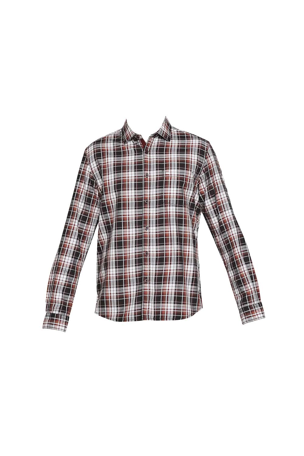 BASICS SLIM FIT TWILL CHECKS SHIRT SHIRT