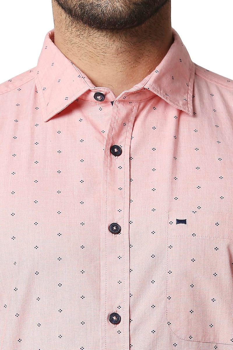 BASICS SLIM FIT FIL-A-FIL PRINTED SHIRT