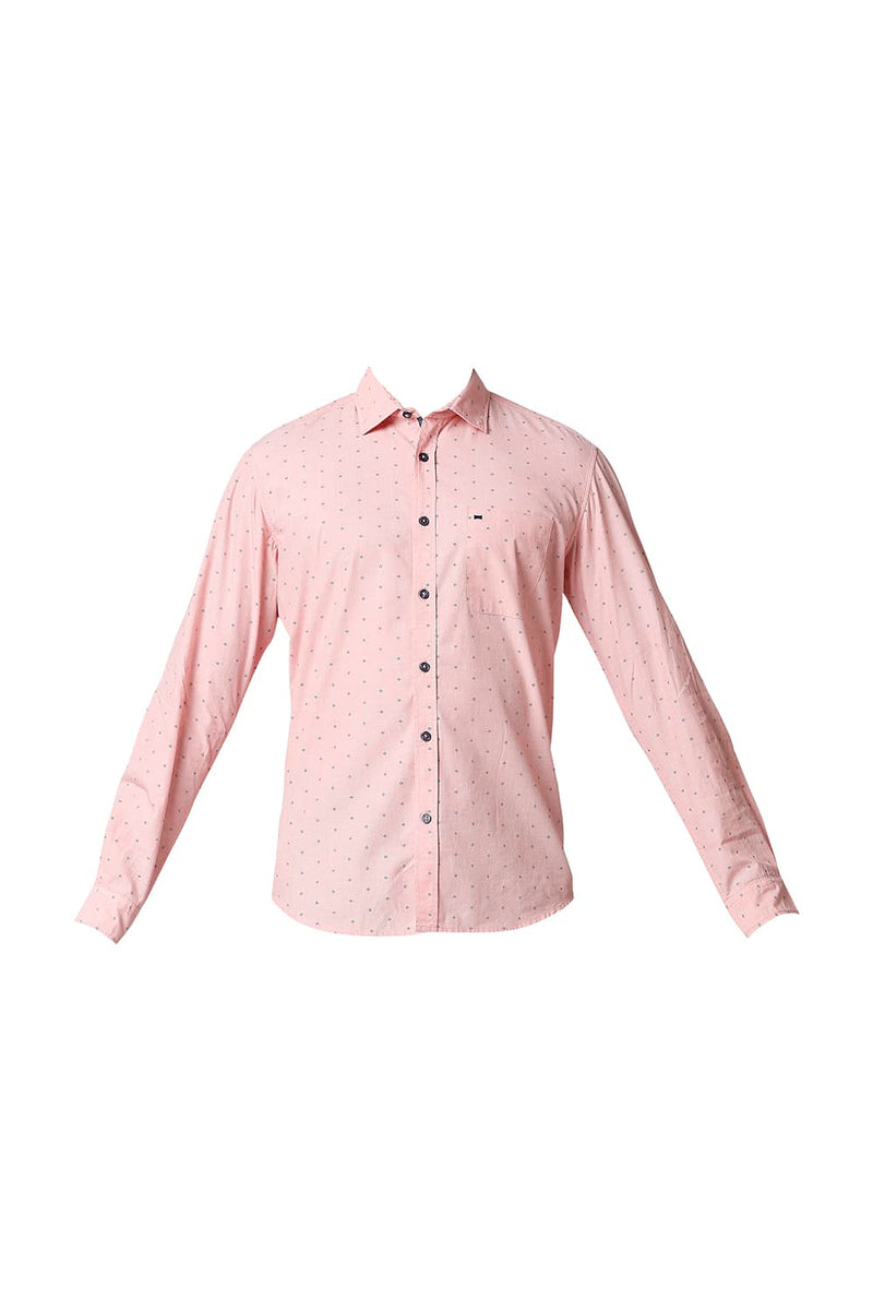 BASICS SLIM FIT FIL-A-FIL PRINTED SHIRT