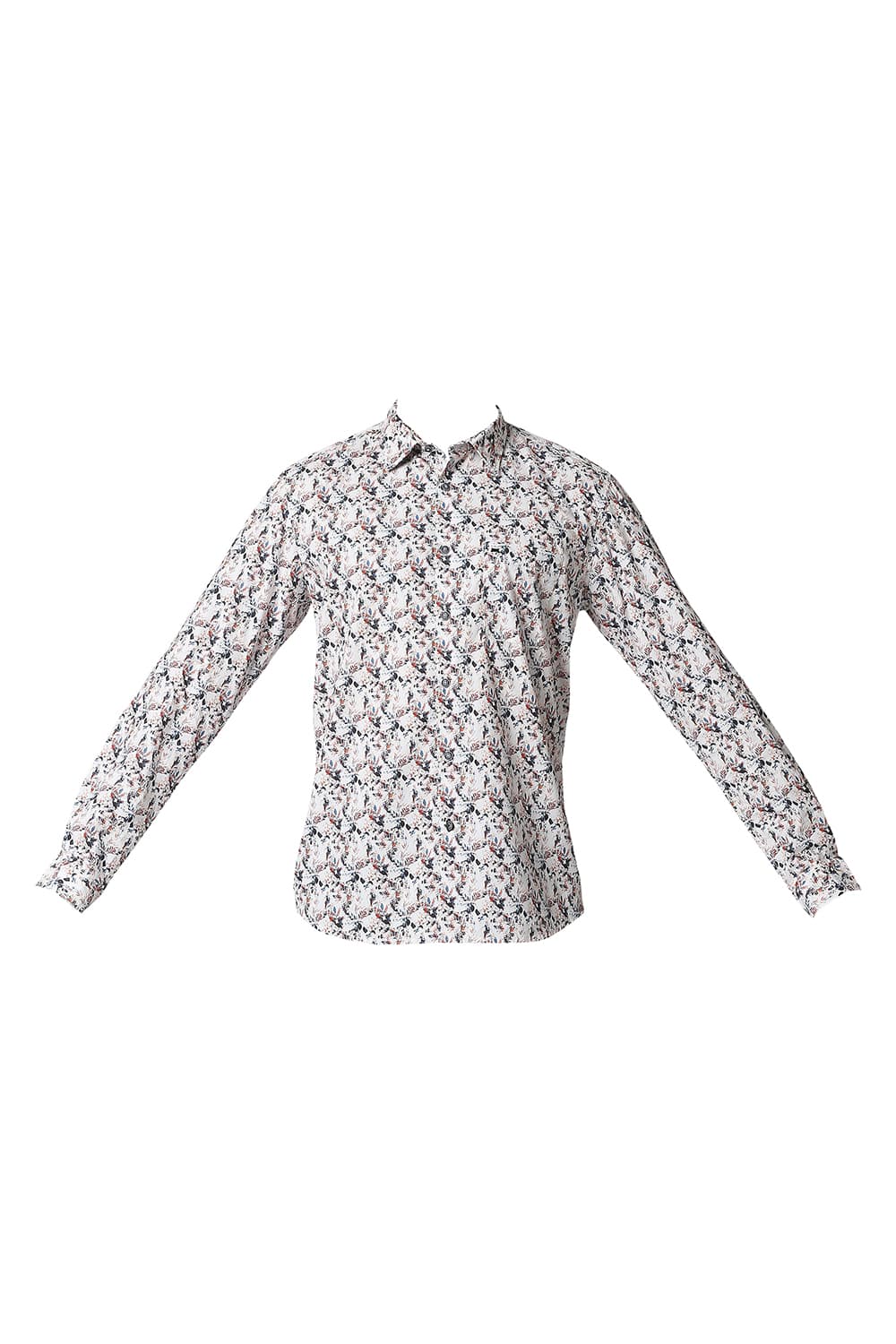 BASICS SLIM FIT DIGITAL POPLIN PRINTED SHIRT