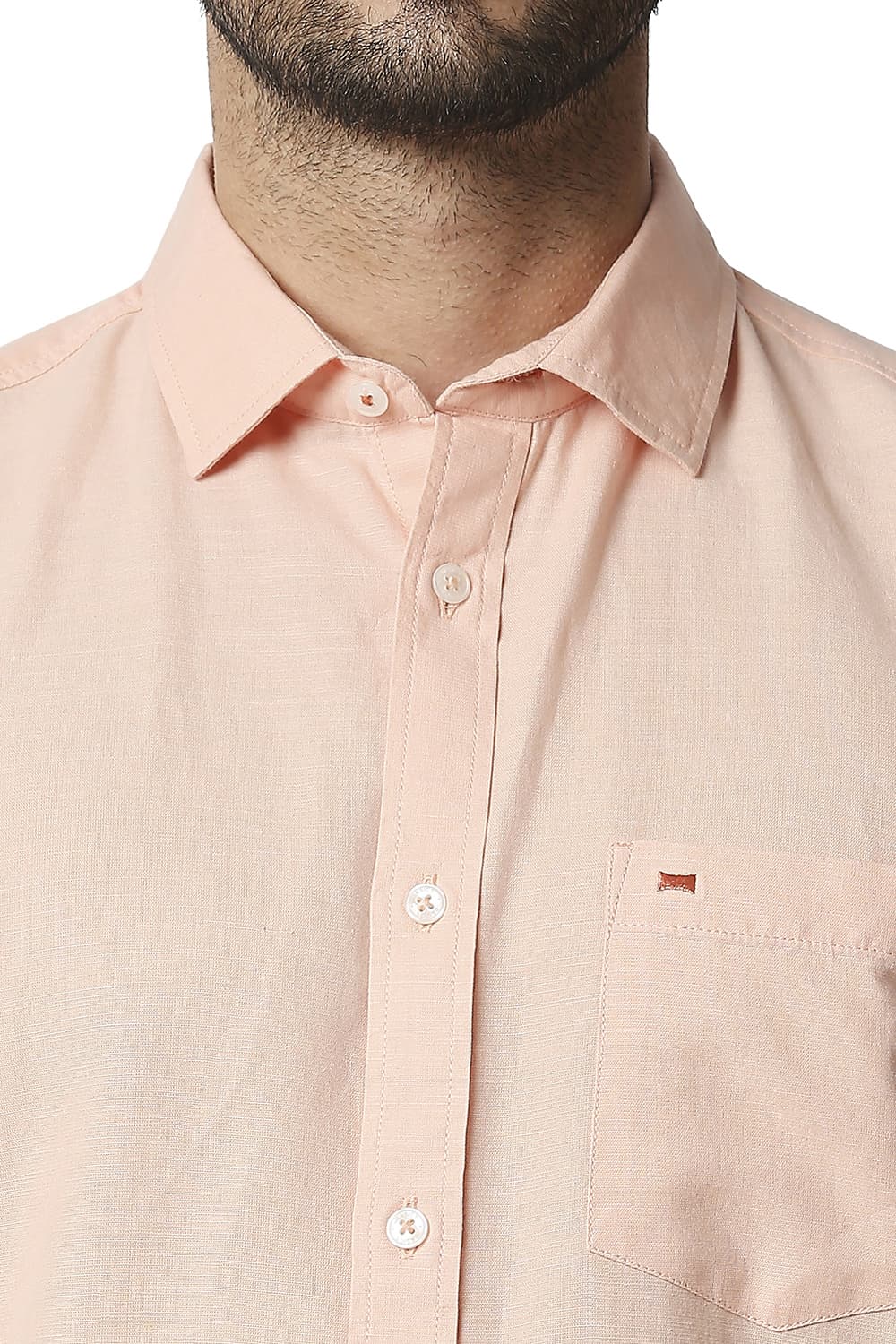 BASICS SLIM FIT COTTON HEMP SHIRT