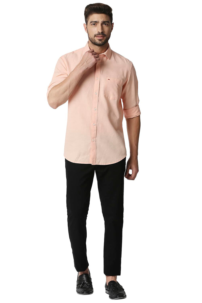 BASICS SLIM FIT COTTON HEMP SHIRT