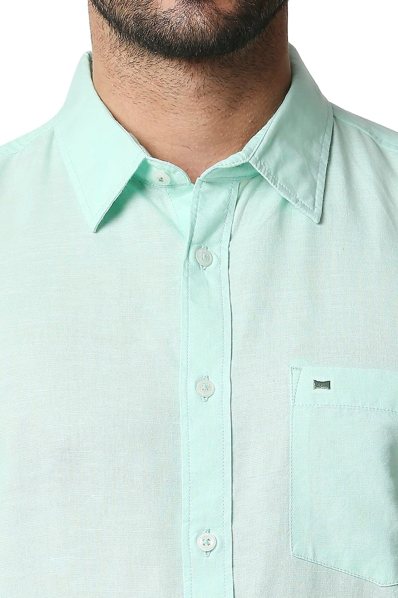 BASICS SLIM FIT COTTON HEMP SHIRT