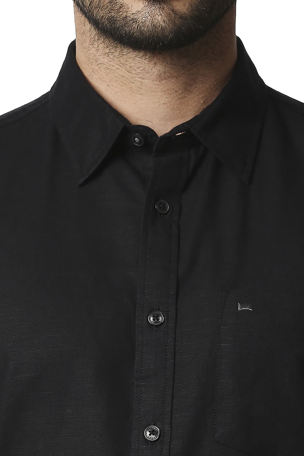 BASICS SLIM FIT COTTON HEMP SHIRT