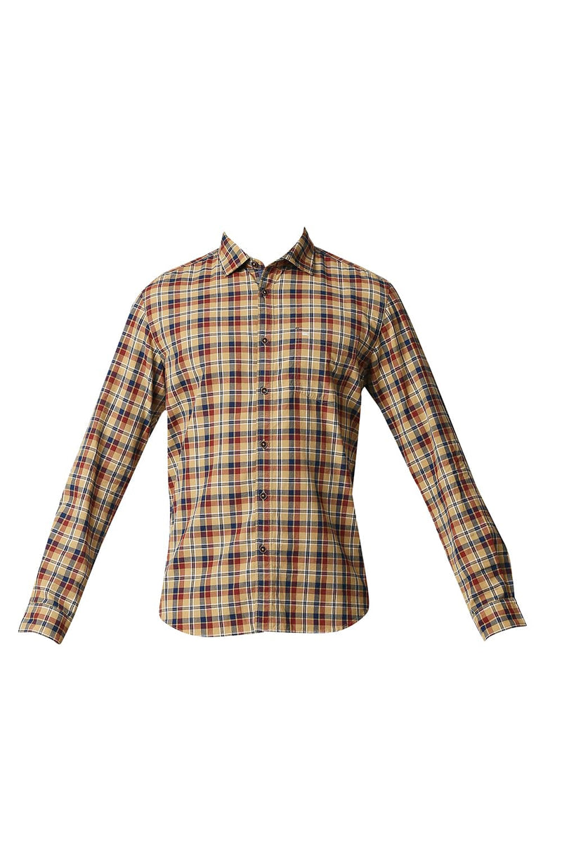 BASICS SLIM FIT OXFORD CHECKS SHIRT