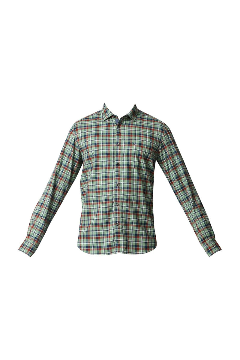 BASICS SLIM FIT OXFORD CHECKS SHIRT