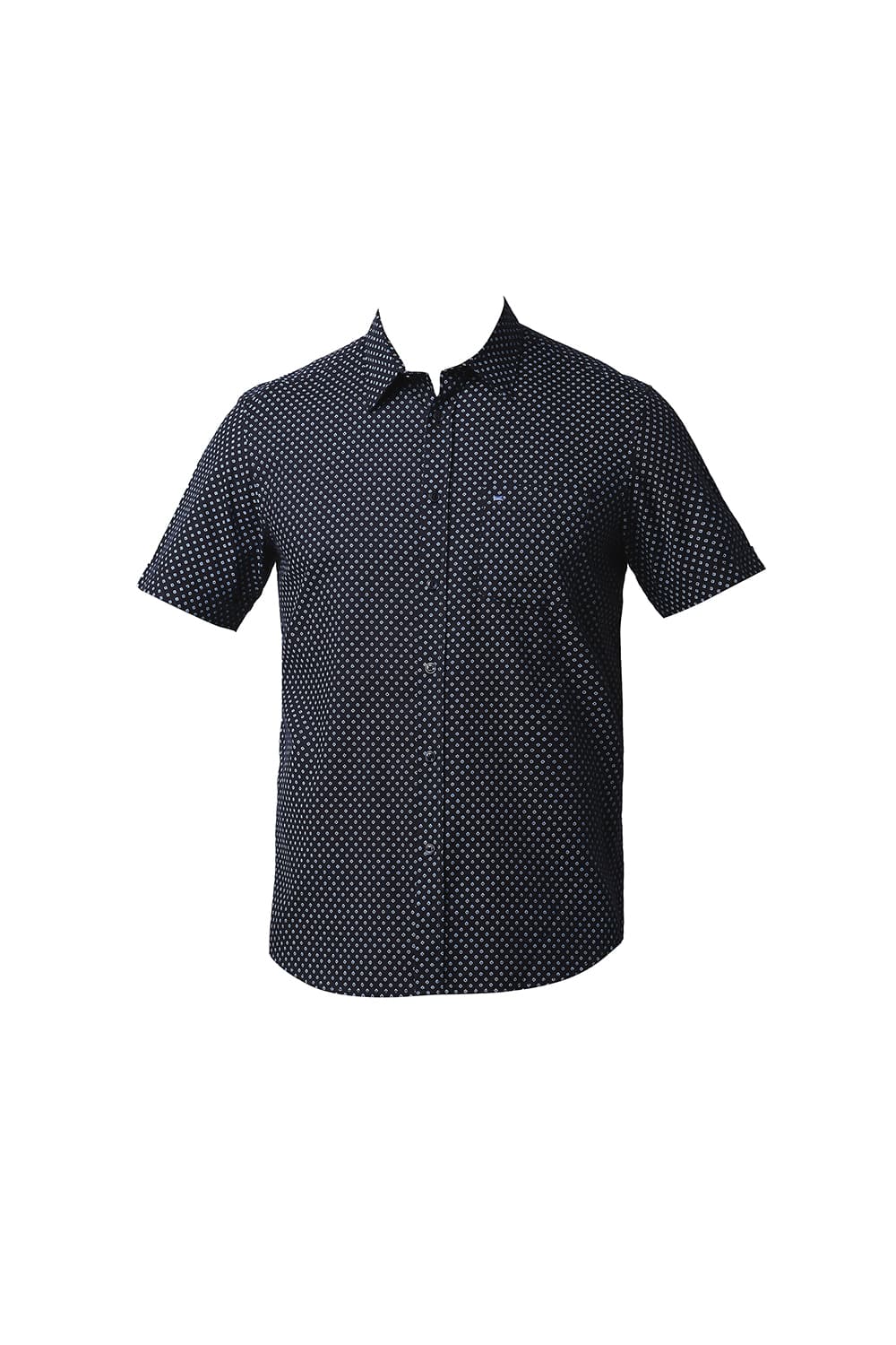 BASICS SLIM FIT DOBBY PRINTED HALFSLEEVES SHIRT