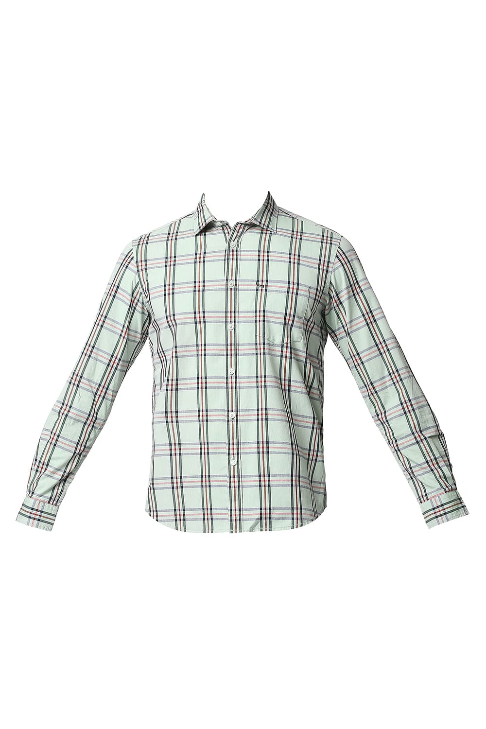 BASICS SLIM FIT COTTON CHECKS SHIRT