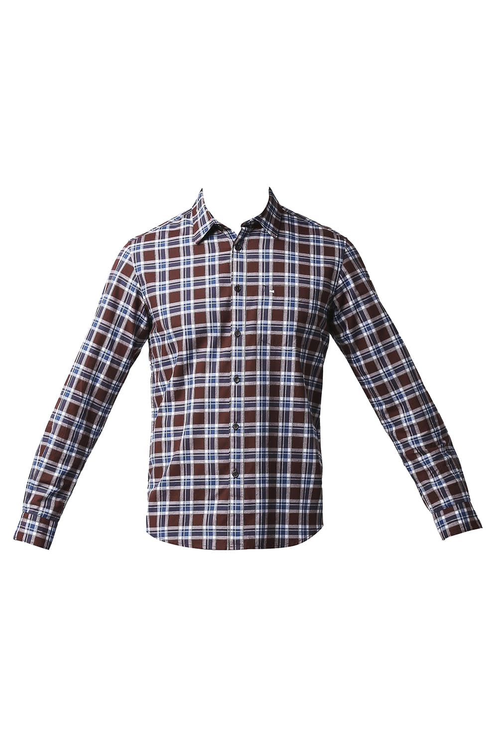 BASICS SLIM FIT OXFORD CHECKS SHIRT