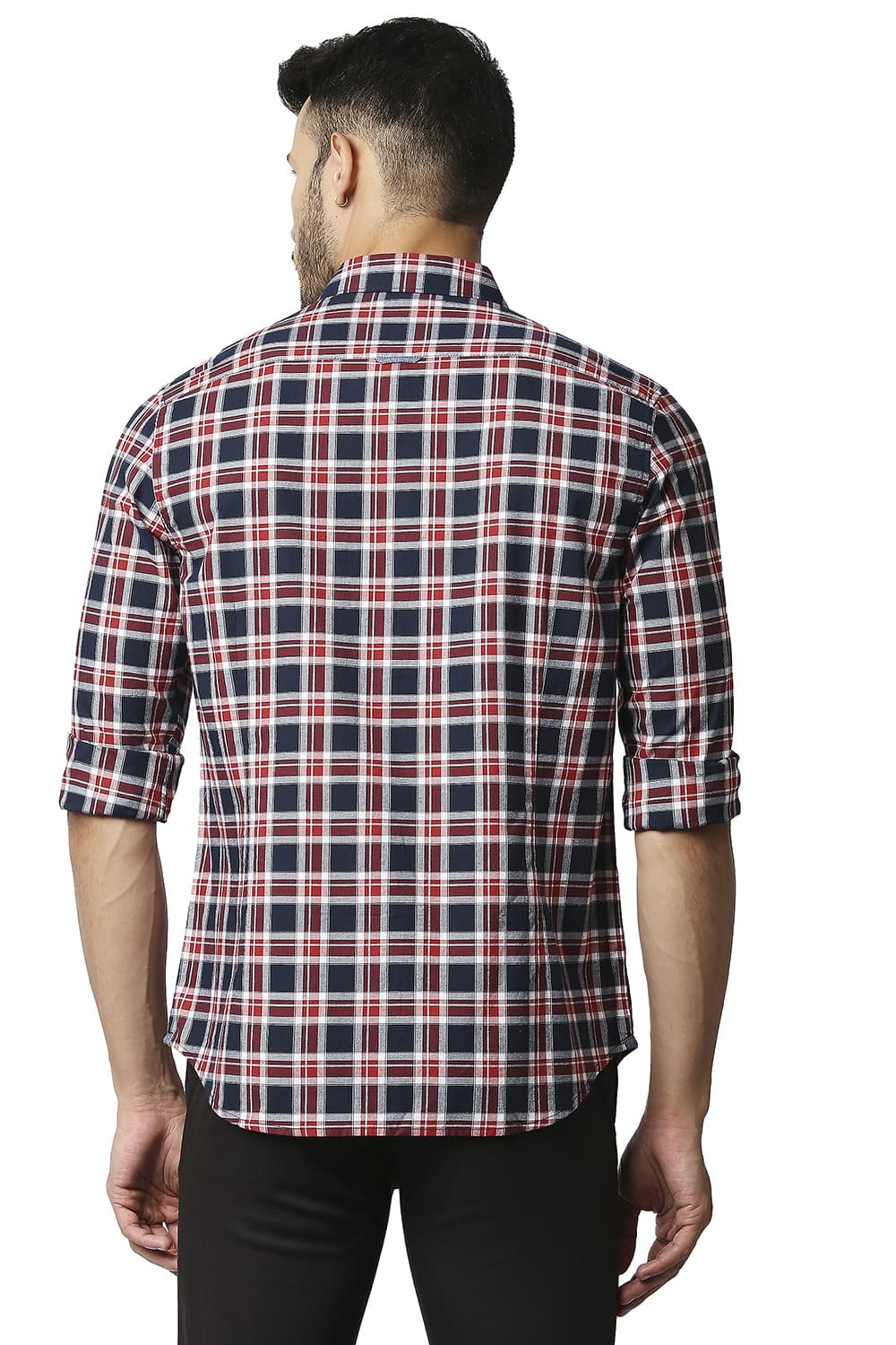 BASICS SLIM FIT OXFORD CHECKS SHIRT