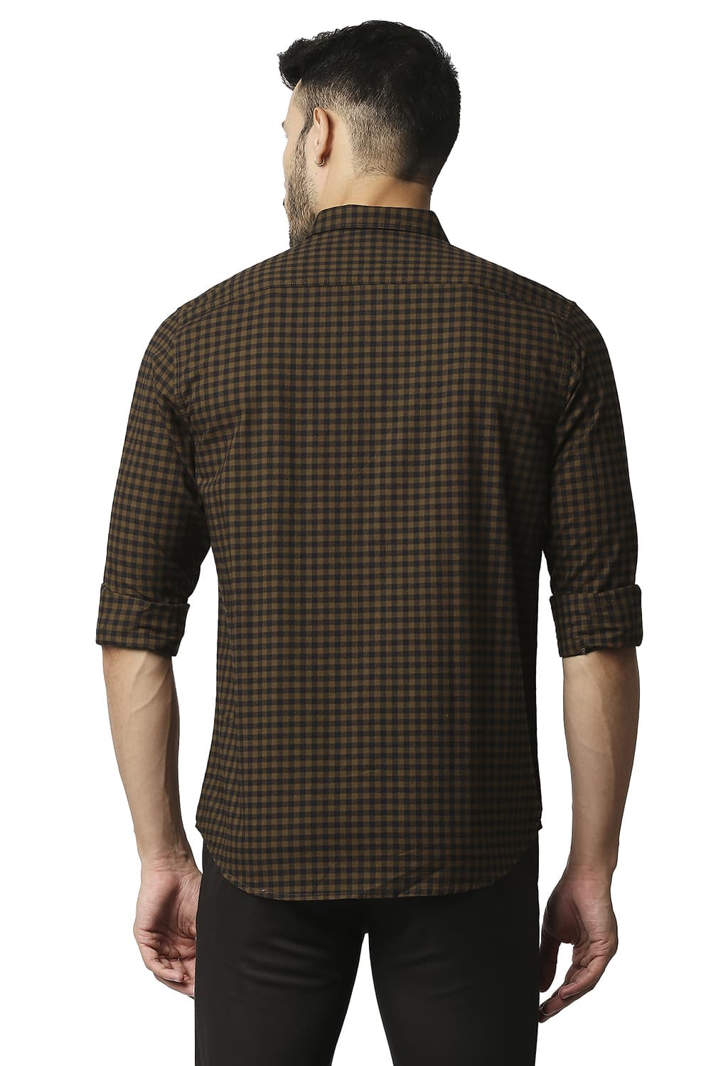 BASICS SLIM FIT OXFORD CHECKS SHIRT