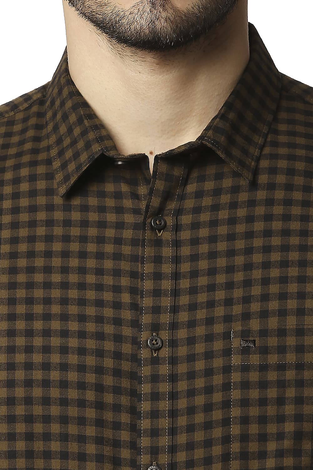 BASICS SLIM FIT OXFORD CHECKS SHIRT