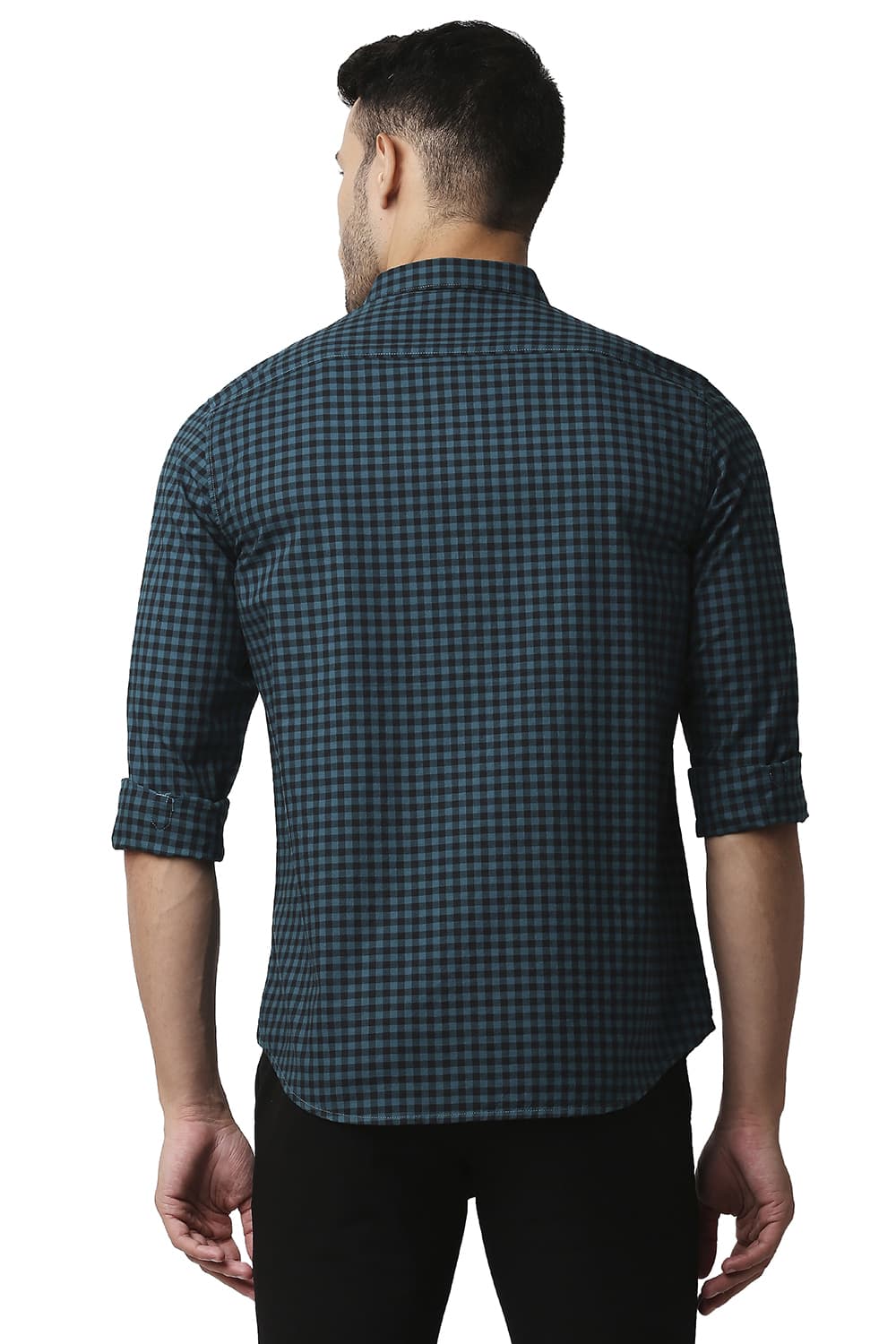 BASICS SLIM FIT OXFORD CHECKS SHIRT