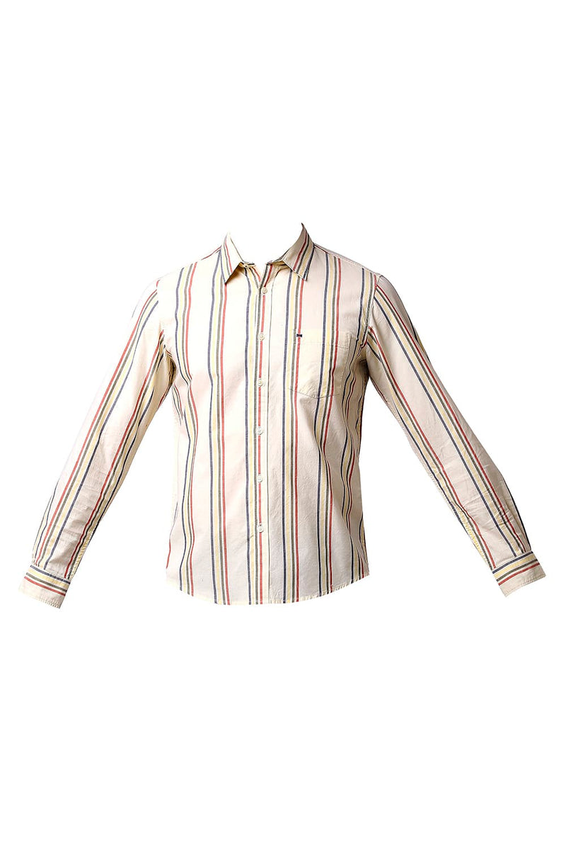 BASICS SLIM FIT OXFORD STRIPE SHIRT