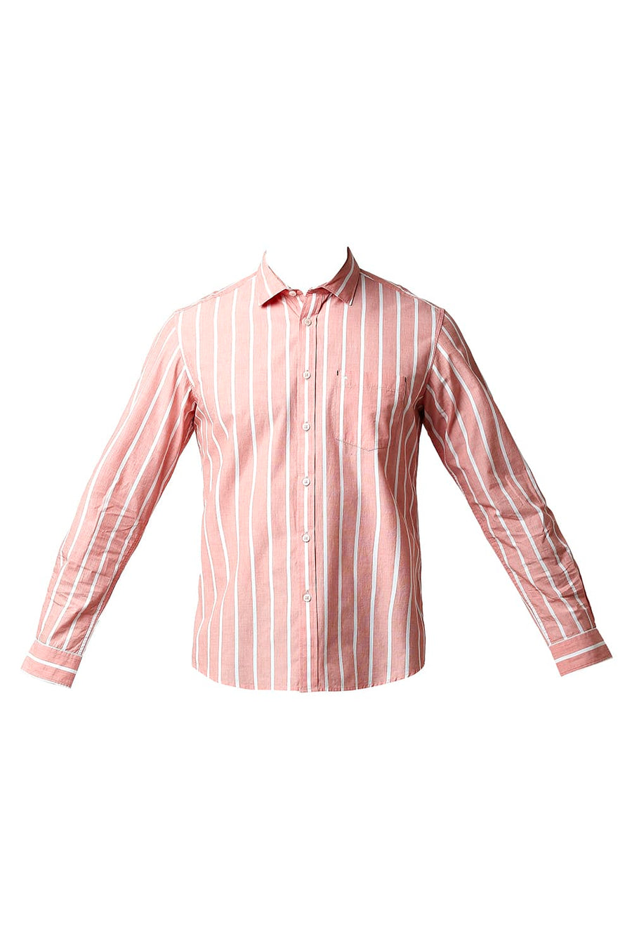 BASICS SLIM FIT GEORGIA RED FIL-A-FIL STRIPE SHIRT