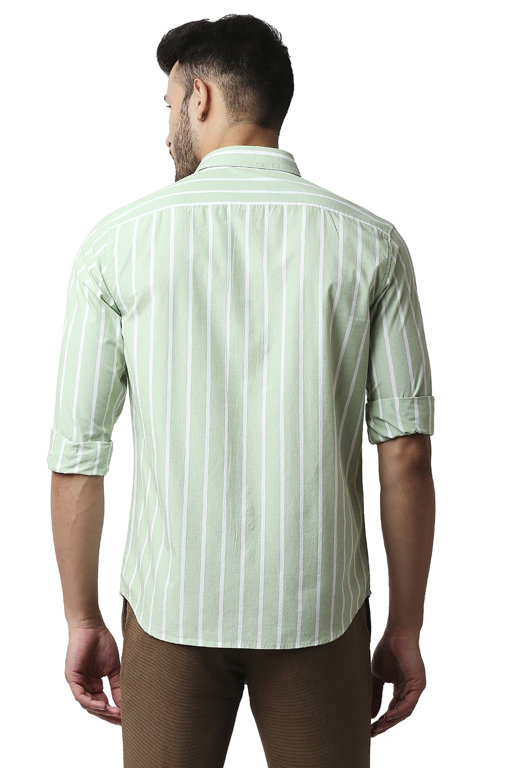 BASICS SLIM FIT FIL-A-FIL STRIPE SHIRT