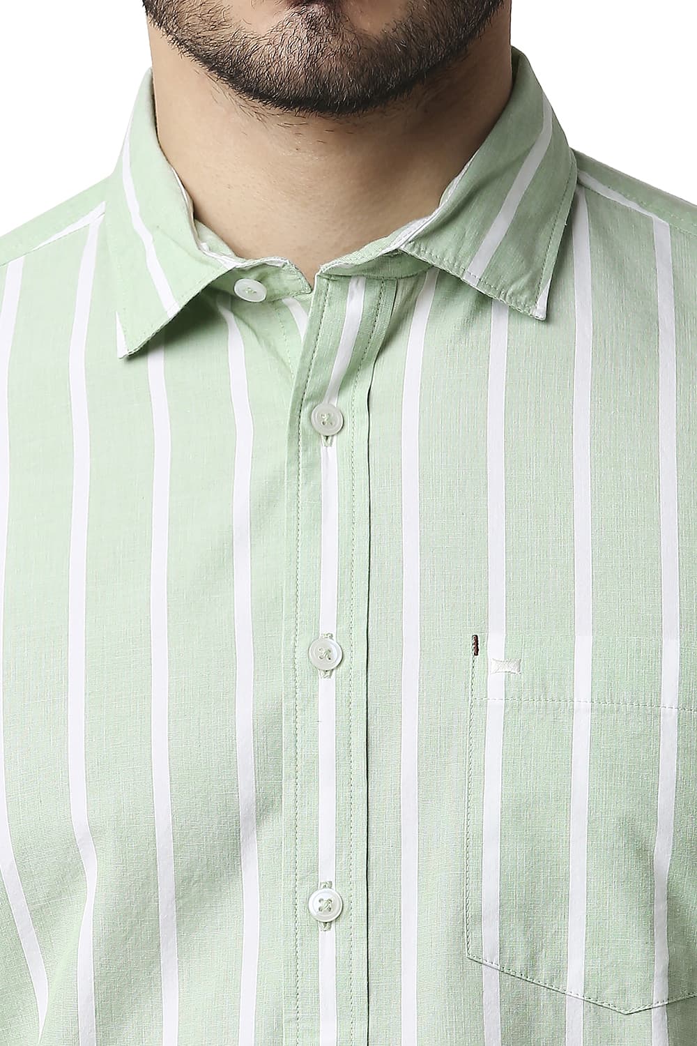 BASICS SLIM FIT FIL-A-FIL STRIPE SHIRT