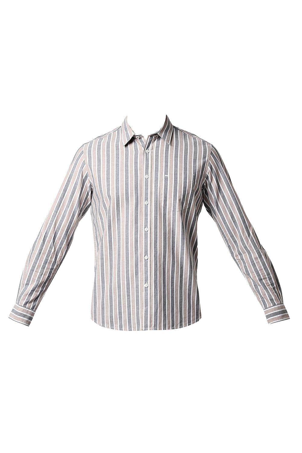 BASICS SLIM FIT OXFORD STRIPE SHIRT