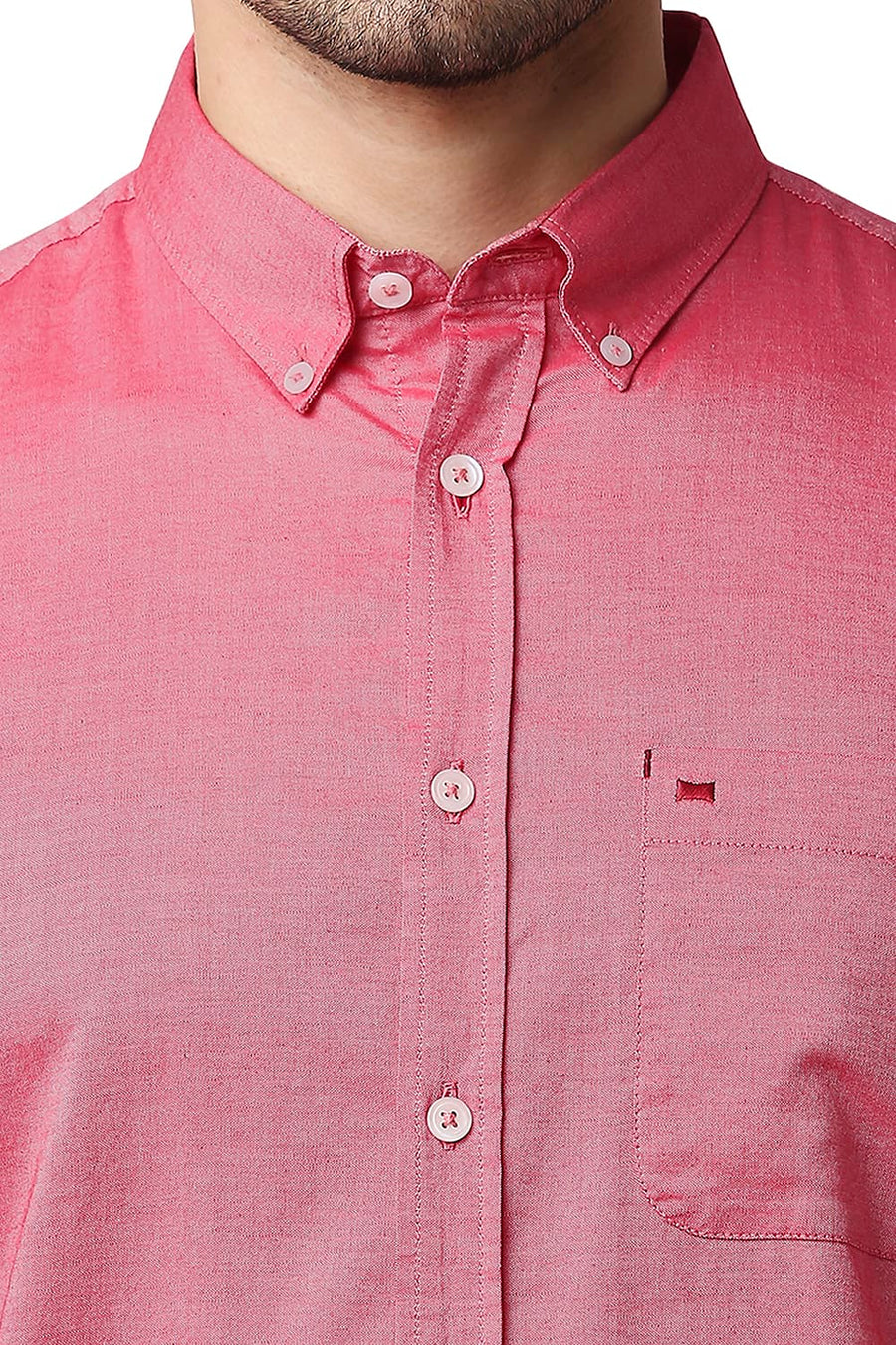 BASICS SLIM FIT DESERT RED OXFORD SHIRT