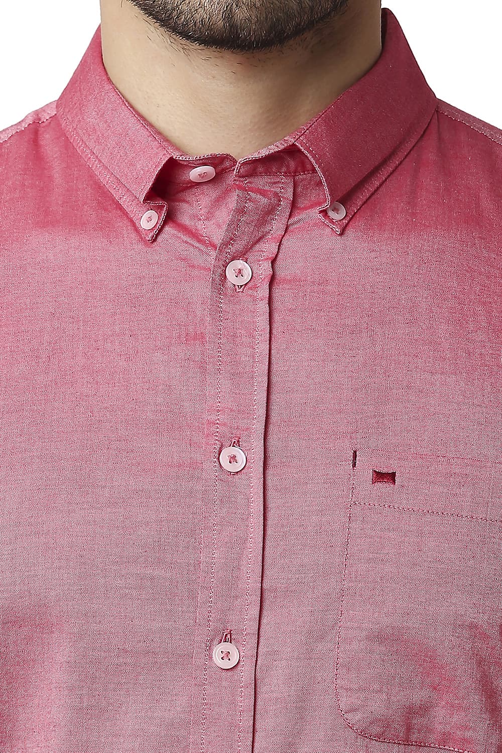 BASICS SLIM FIT OXFORD HALFSLEEVES SHIRT