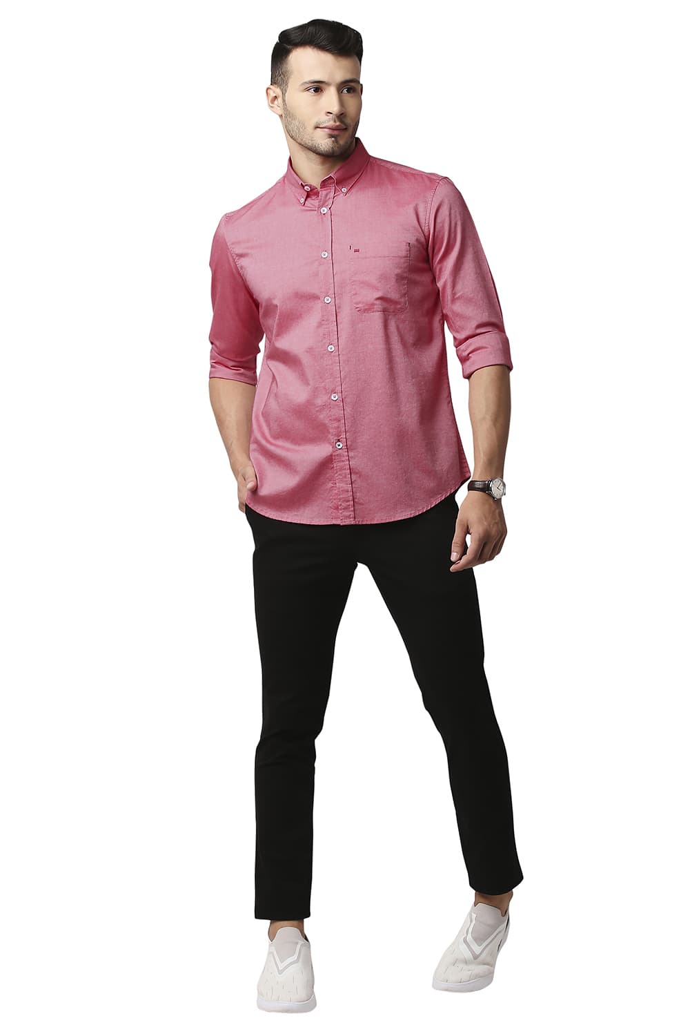 BASICS SLIM FIT OXFORD SHIRT