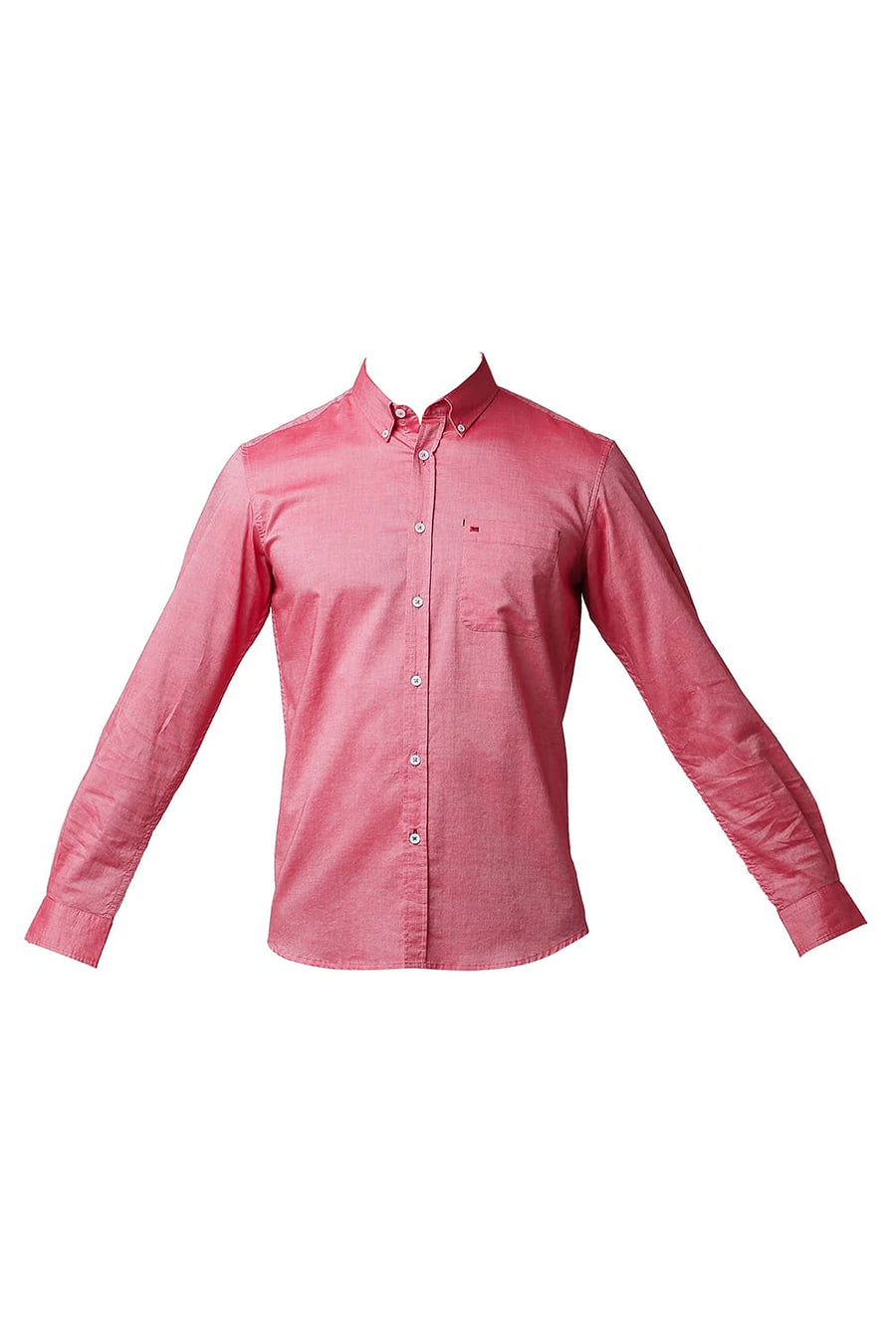 BASICS SLIM FIT DESERT RED OXFORD SHIRT