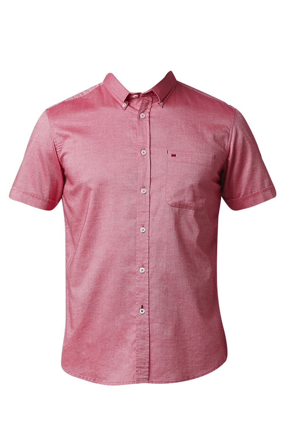 BASICS SLIM FIT OXFORD HALFSLEEVES SHIRT