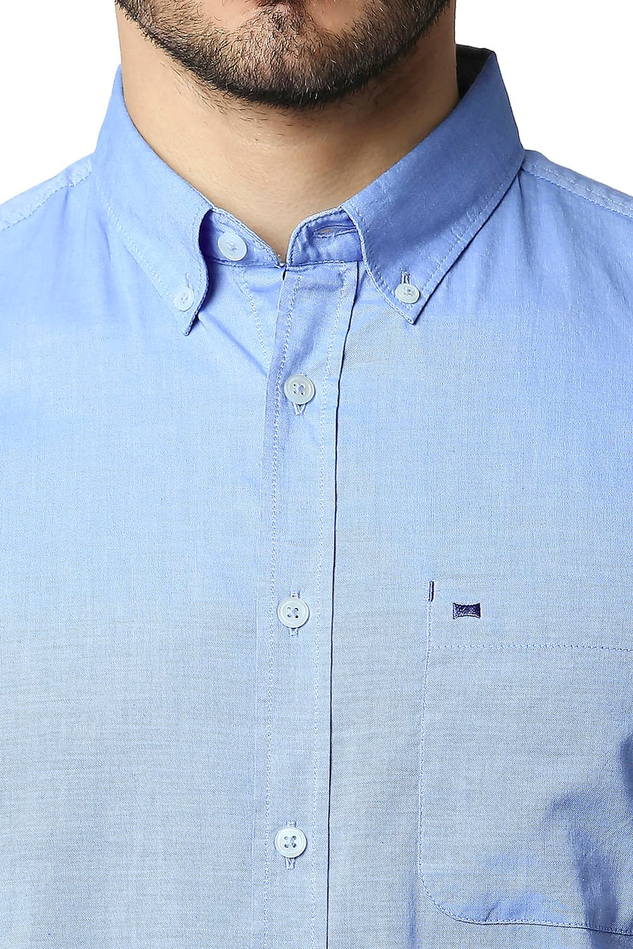 BASICS SLIM FIT PLACID BLUE OXFORD SHIRT
