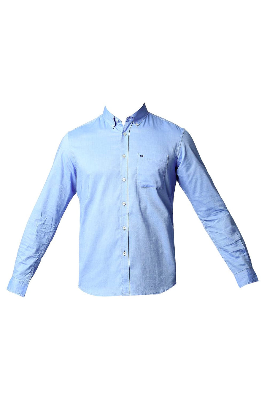 BASICS SLIM FIT PLACID BLUE OXFORD SHIRT
