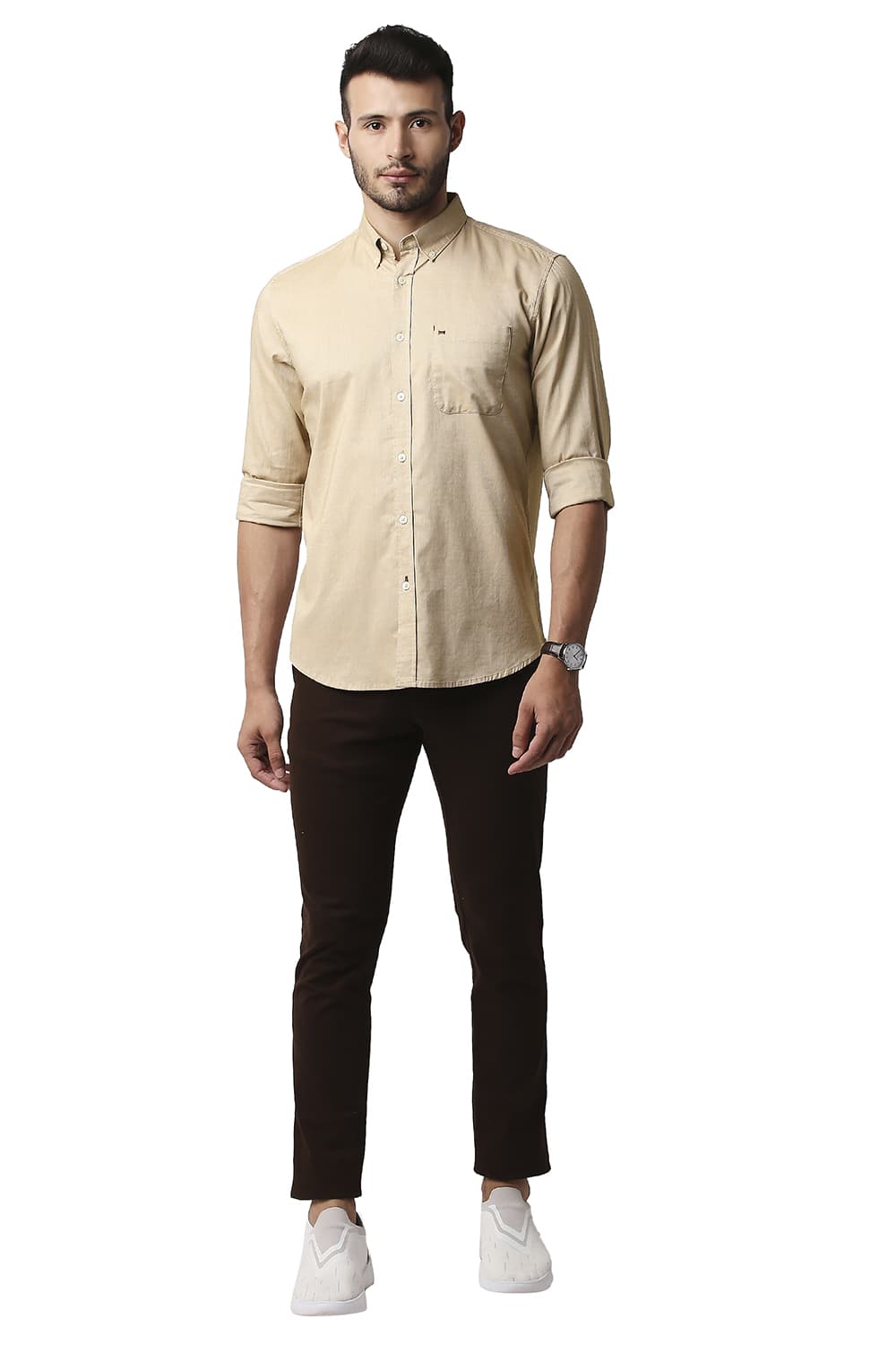 BASICS SLIM FIT OXFORD SHIRT