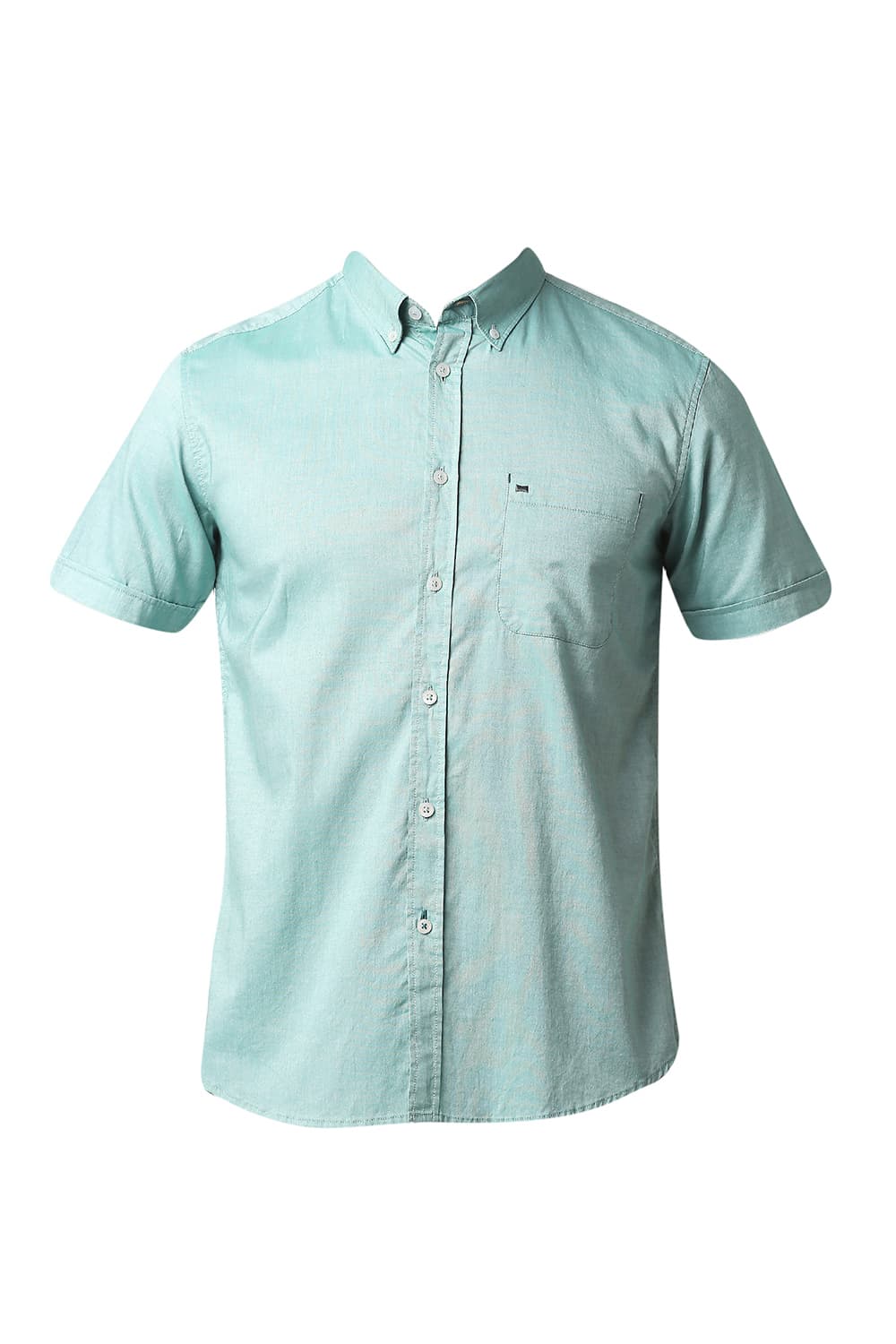 BASICS SLIM FIT OXFORD HALFSLEEVES SHIRT