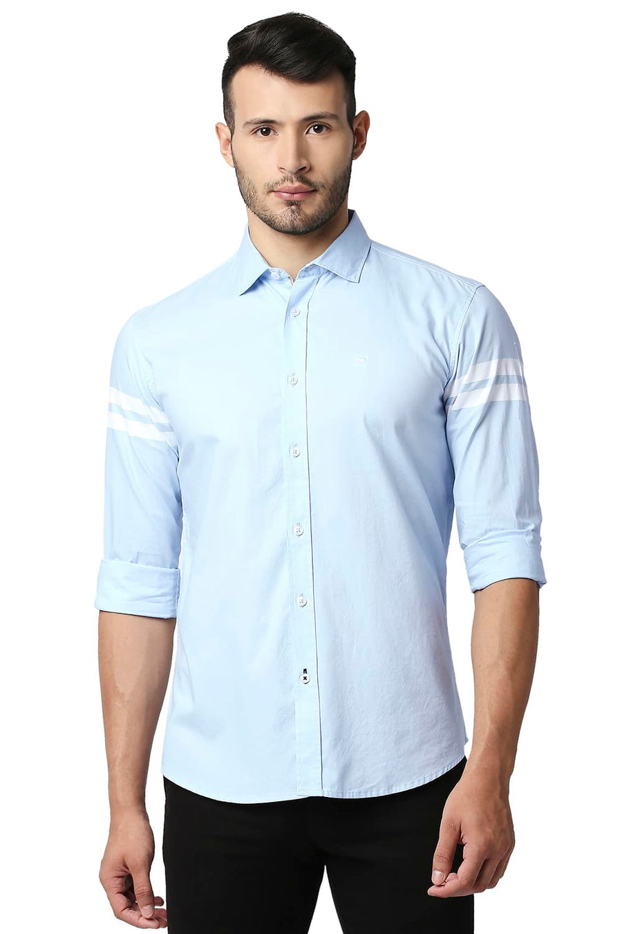 BASICS SLIM FIT DREAM BLUE OXFORD SHIRT