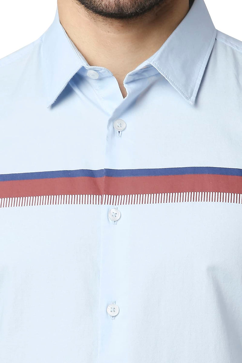 BASICS SLIM FIT OXFORD STRIPE SHIRT