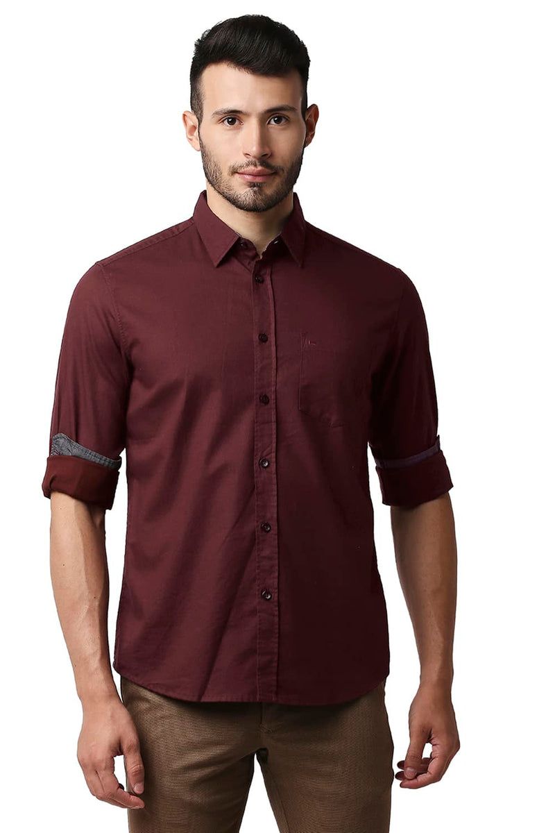 BASICS SLIM FIT CREPE SHIRT