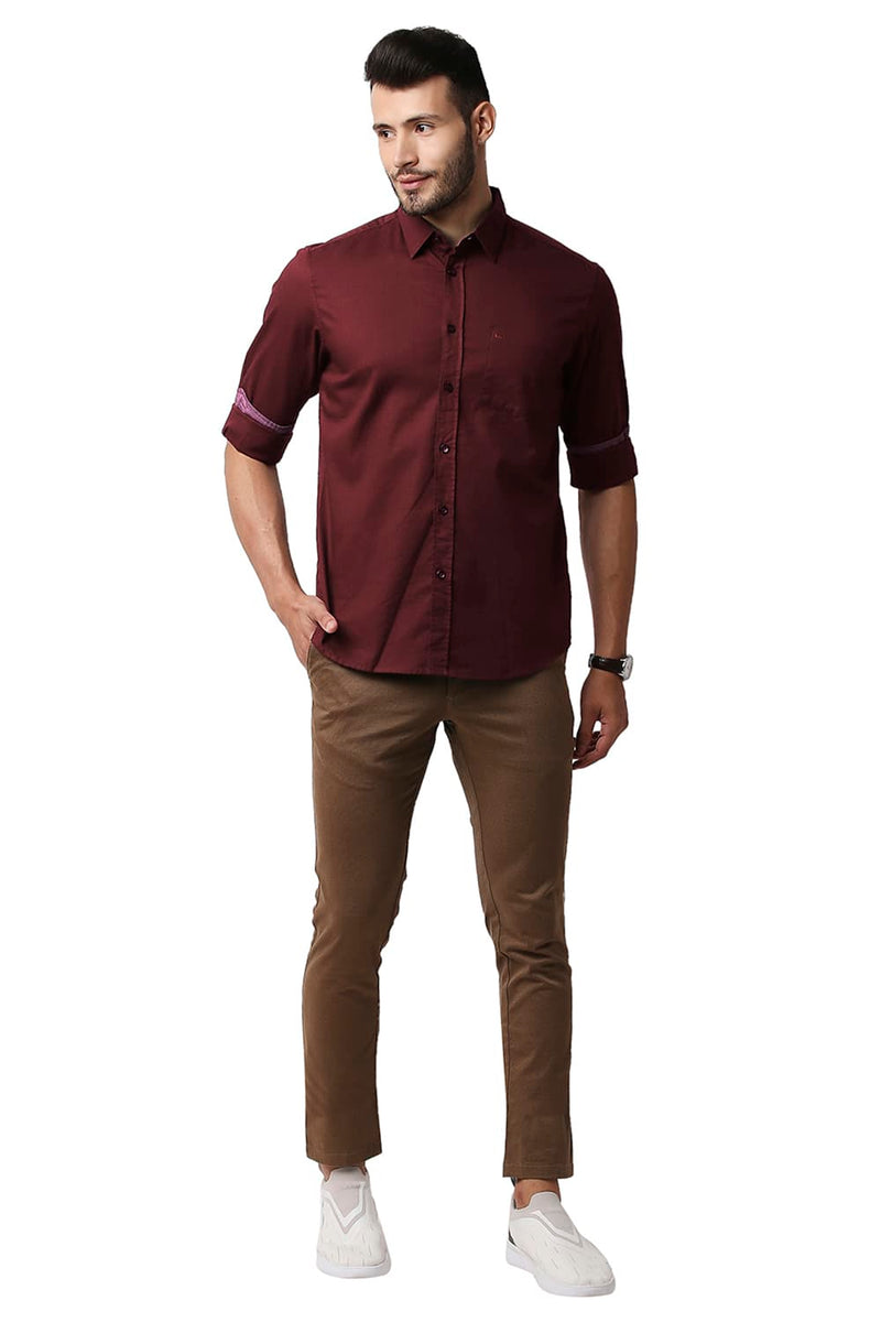 BASICS SLIM FIT CREPE SHIRT