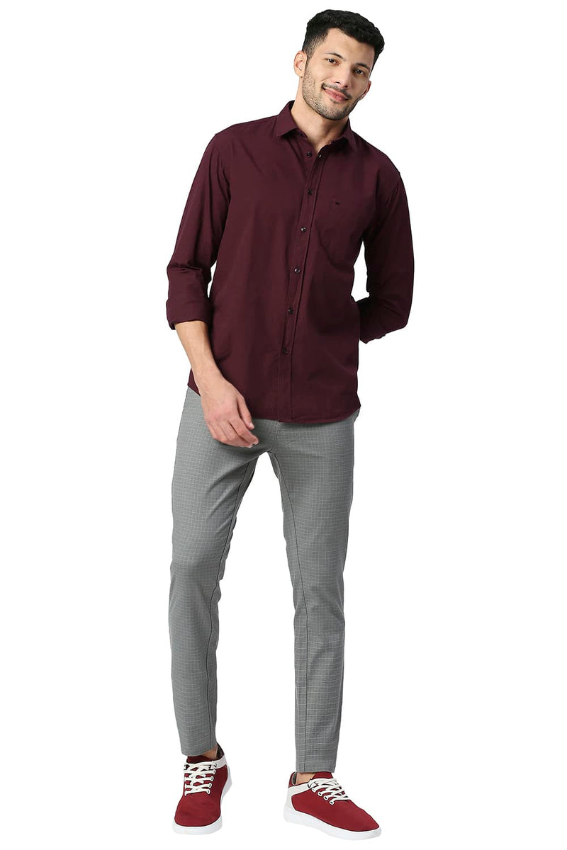 BASICS SLIM FIT COTTON FIL-A-FIL SHIRT