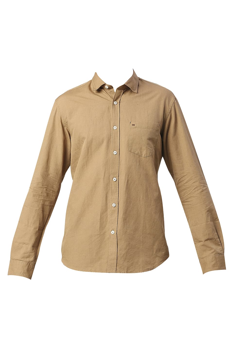 BASICS SLIM FIT COTTON LINEN SHIRT