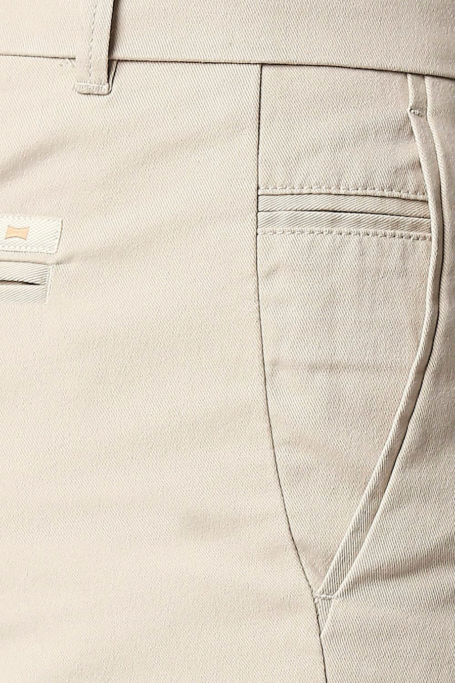 BASICS COMFORT FIT OATMEAL BEIGE PURE COTTON TWILL SHORTS