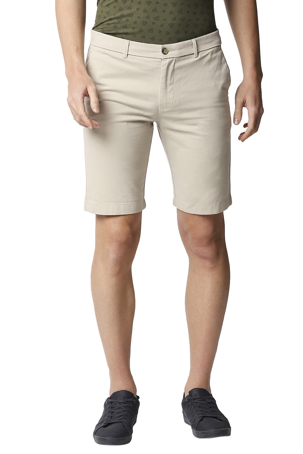 BASICS COMFORT FIT PURE COTTON TWILL SHORTS