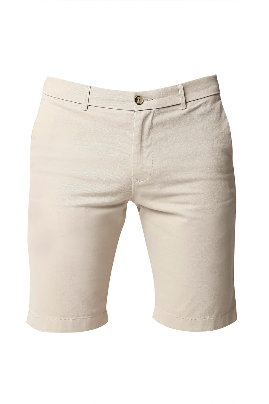 BASICS COMFORT FIT OATMEAL BEIGE PURE COTTON TWILL SHORTS