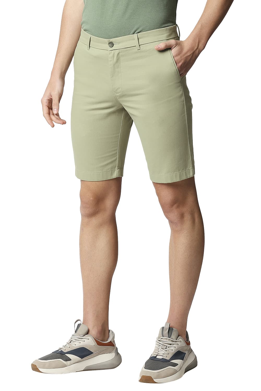 BASICS COMFORT FIT PURE COTTON TWILL SHORTS