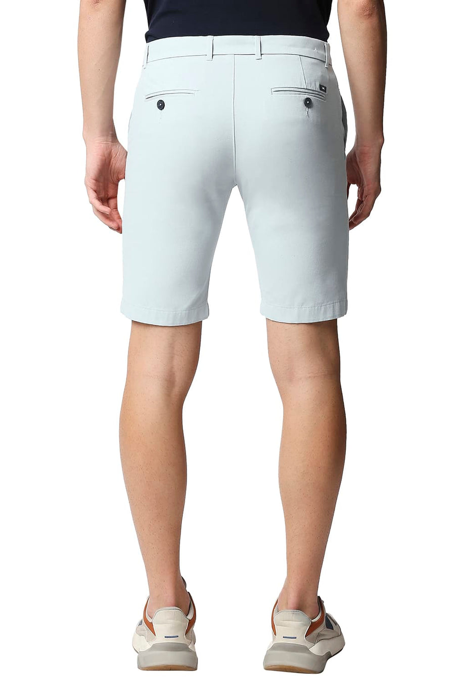 BASICS COMFORT FIT STRATOSPHERE BLUE PURE COTTON TWILL SHORTS