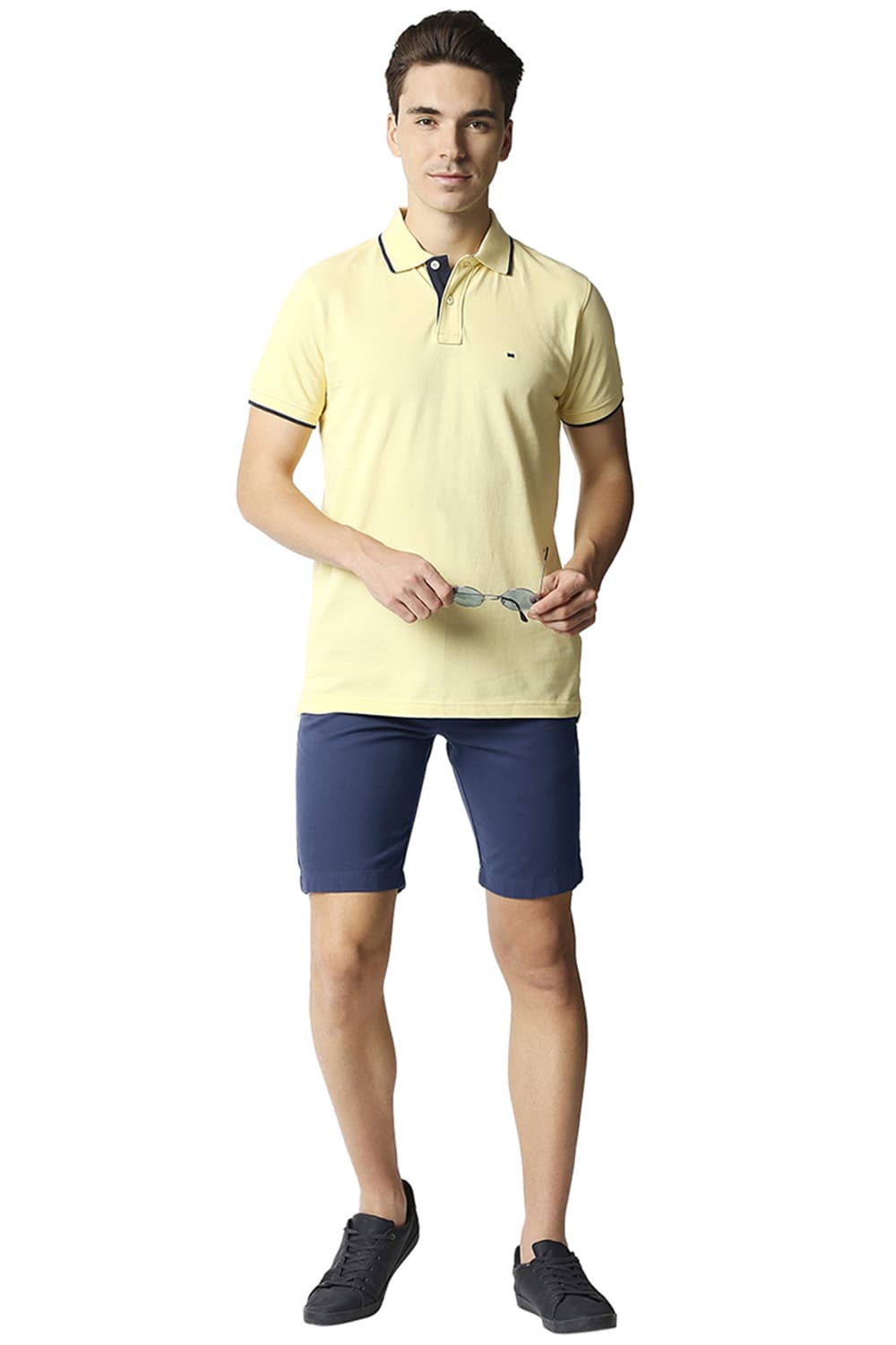 BASICS COMFORT FIT PURE COTTON TWILL SHORTS