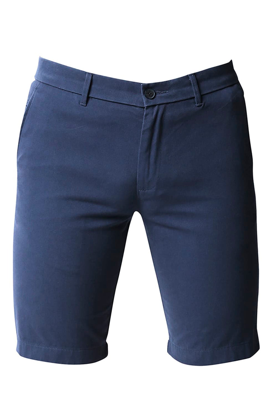 BASICS COMFORT FIT ENSIGN BLUE PURE COTTON TWILL SHORTS