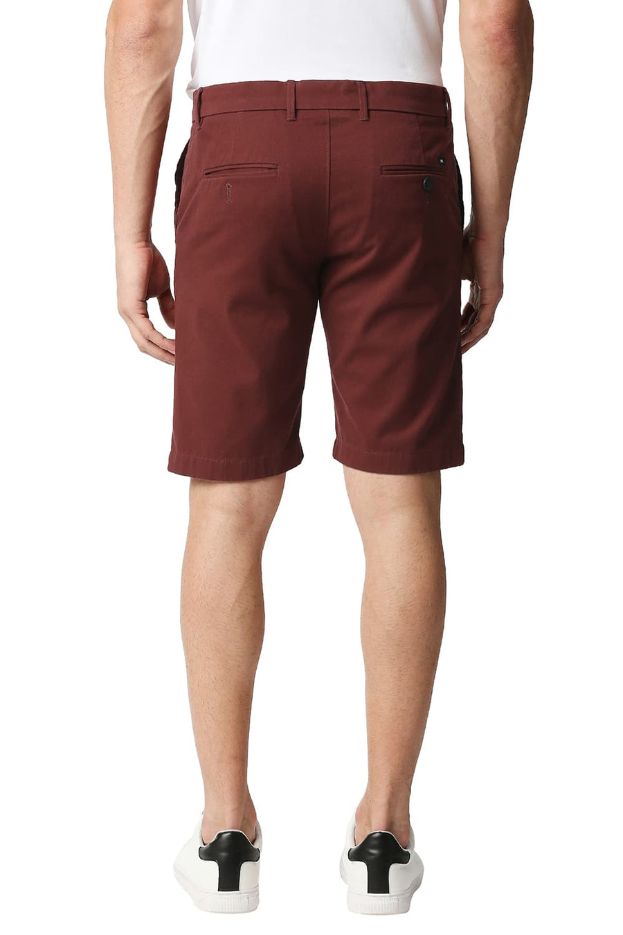 BASICS COMFORT FIT SYRAH RED PURE COTTON TWILL SHORTS