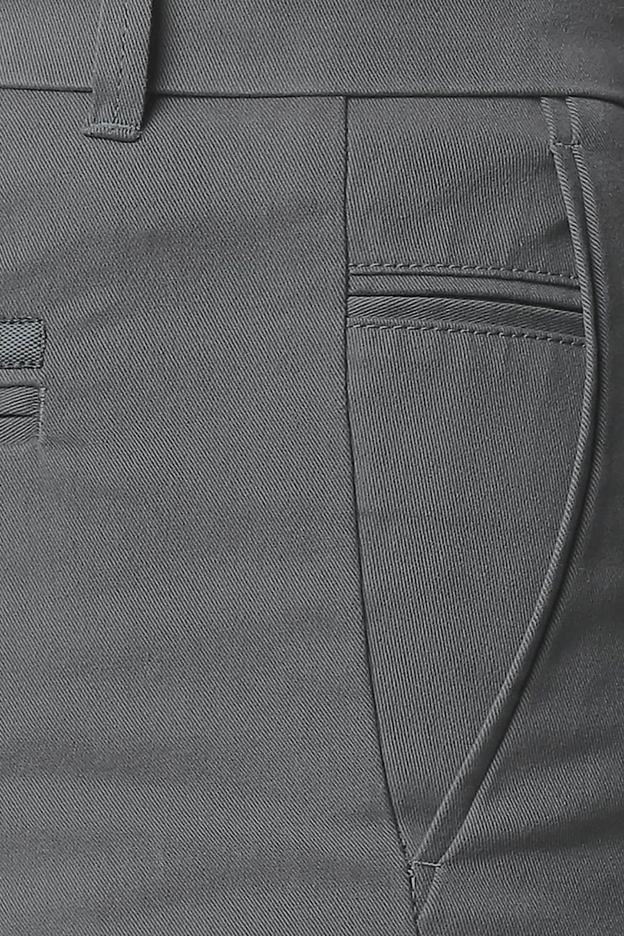 BASICS COMFORT FIT POPPY SEED GREY PURE COTTON TWILL SHORTS