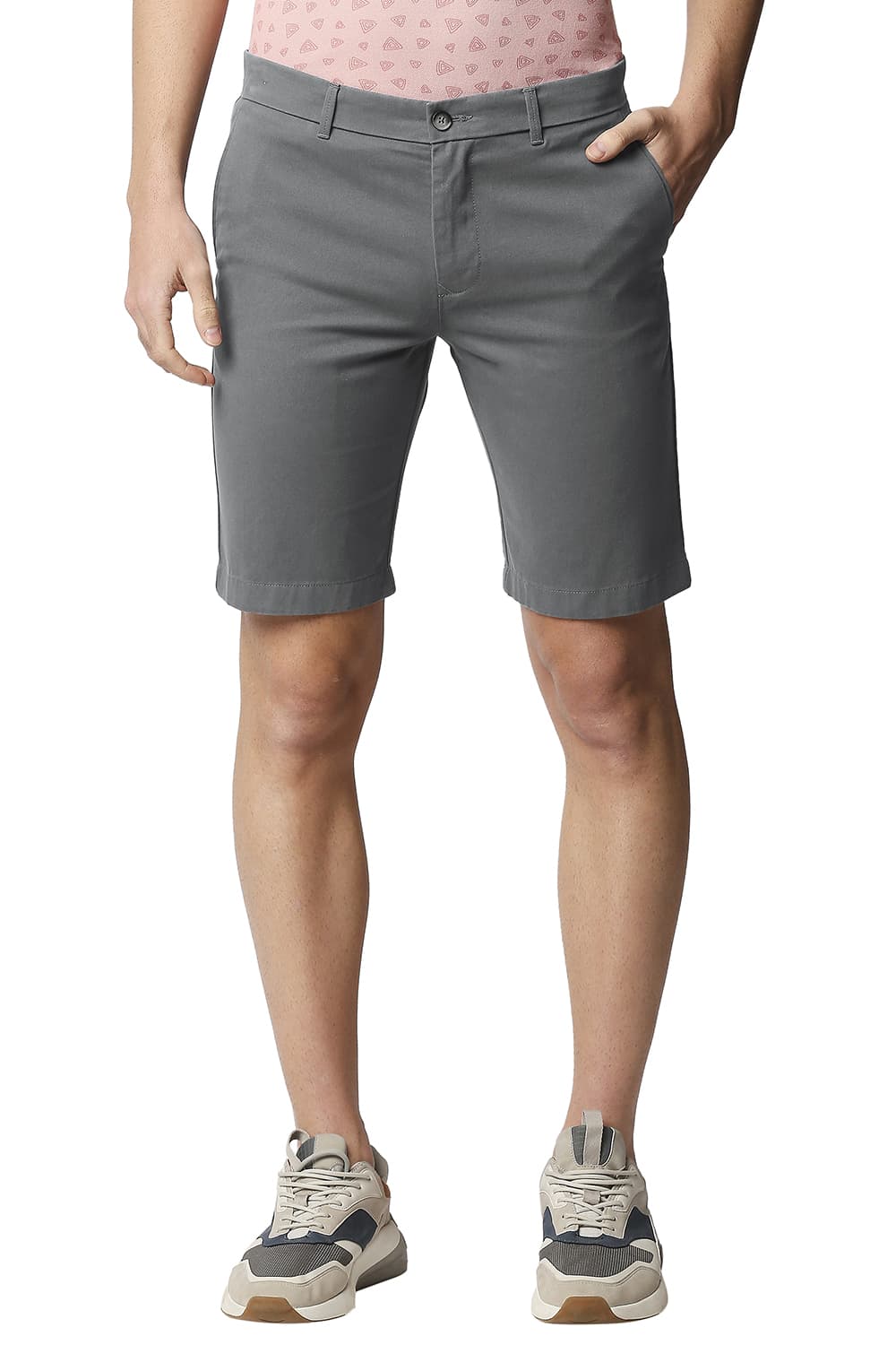 BASICS COMFORT FIT PURE COTTON TWILL SHORTS