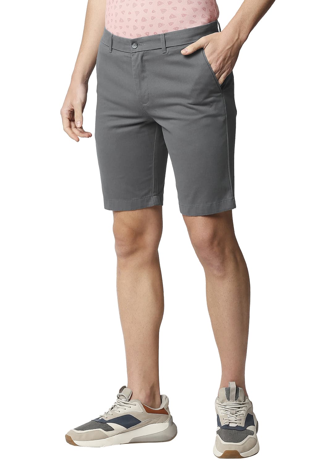 BASICS COMFORT FIT PURE COTTON TWILL SHORTS