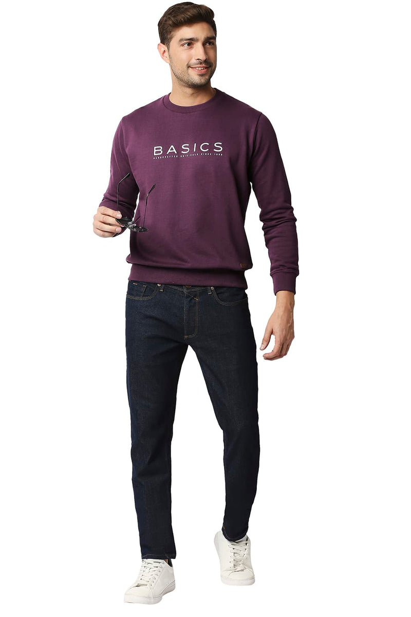 BASICS MUSCLE FIT BRUSHED FLEECE PULLOVER SWEATER